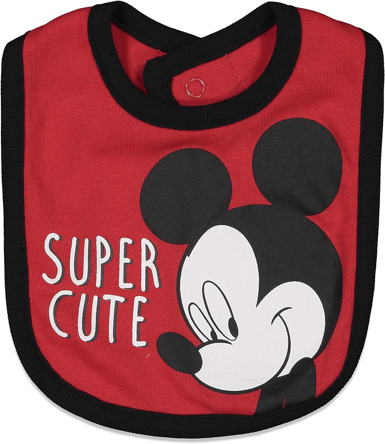 Disney Mickey Mouse 4 Piece Outfit Set: Bodysuit Pants Bib Hat - Image 5
